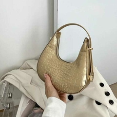 Cartera Siren Croco dorado