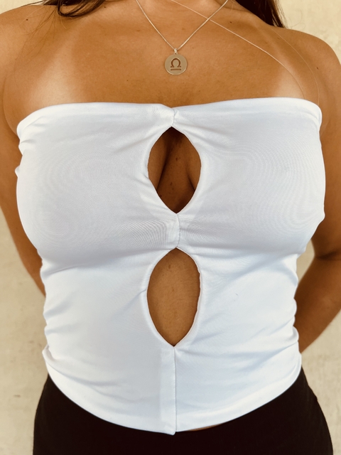 Top Tubo Vazado Branco
