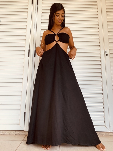 Vestido Tropicana Preto