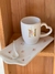 Set Inicial Oro Taza, Bandeja Vintage y Cucharita. Personalizado. - comprar online