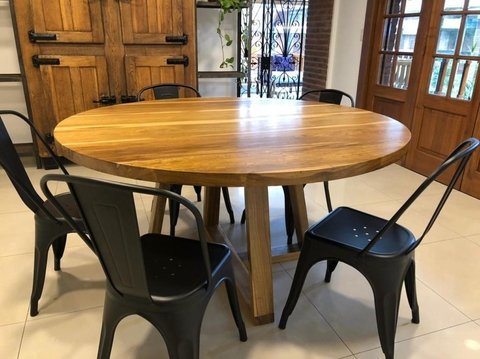 Mesa de Comedor Redonda "Nélida" - comprar online