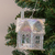 Enfeite de Natal Casa Para Pendurar Transparente e Colorido 10x6x7,5cm (Florarte)