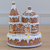 Vila Ginger de Natal em Resina C/Led e Movimento (Marrom) 17,5x17,5x21,5cm