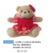 Ursa de Pelúcia Natalina com Vestido Vermelho e Bege 20cm (Florarte) - Atelier Floral Natal & Home Decor