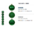 Bola de Natal Misto Tubo C/6 Und Verde C/ Glitter, Fosco e Brilhante 8cm (Florarte) - comprar online