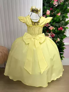 PRE-VENDA Vestido Ysa Kids Ariane Longo Amarelo na internet