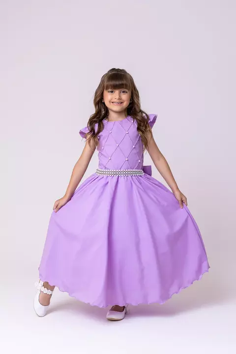 PRE-VENDA Vestido Ysa Kids Ariane Longo Lilás