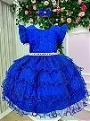 PRE-VENDA Vestido Ysa Kids Belinda Azul Royal