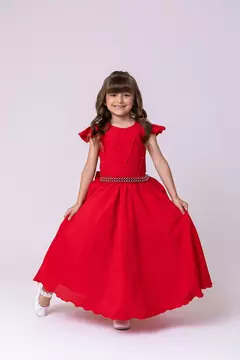 PRE-VENDA Vestido Ysa Kids Ariane Longo Vermelho