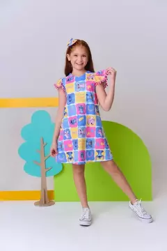 Vestido Lilo Stitch Rosa com Pom Pom - comprar online