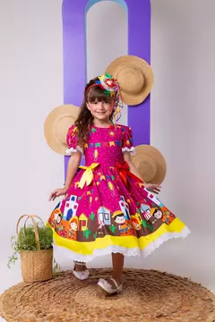 Vestido Marie Junino Roça Feliz Luxo