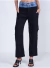 Calça com Detalhe Jeans