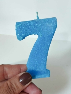 VELA NUMERO CON GLITTER en internet