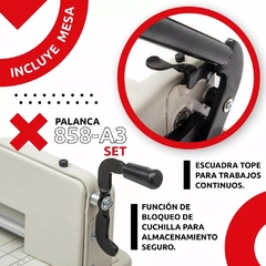GUILLOTINA DASA 858 C/MESA - 400 HOJAS - TOROSIAN