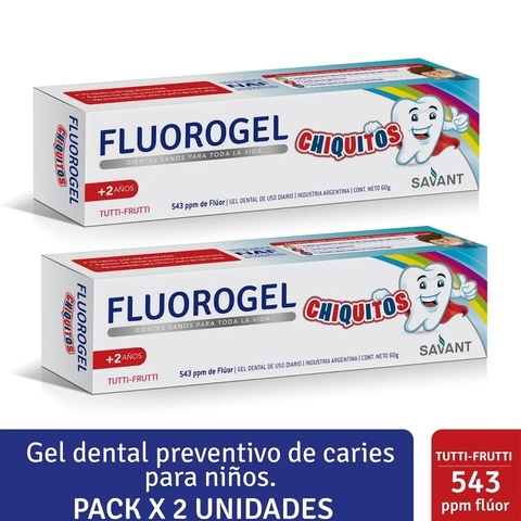FLUOROGEL CHIQUITOS PROMOCION x 2 unidades