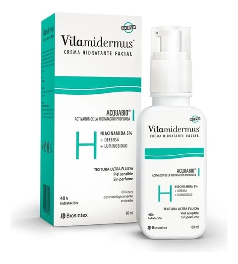 Vitamidermus crema hidratante facial H acquabio x 80 ml