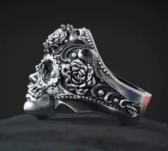 Anel de Prata Caveira - Mexican Skull - comprar online