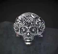 Anel de Prata Caveira - Mexican Skull na internet