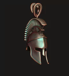Pingente de Prata - Spartan Helmet