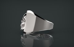 Anel de Prata - Signet Ring - Celtic Joias Masculinas