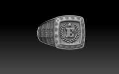Anel Personalizado com Letra Luxe - Celtic Joias Masculinas