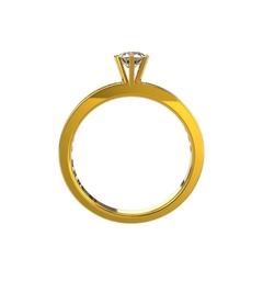 ANEL DE NOIVADO OURO AMARELO E DIAMANTE DE 30 PONTOS- IDO30 - comprar online