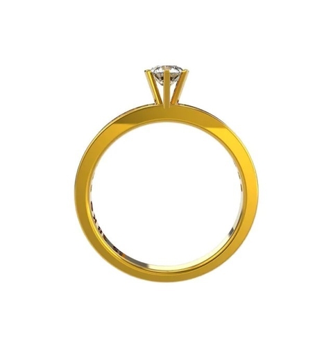 ANEL DE NOIVADO OURO AMARELO E DIAMANTE DE 30 PONTOS- IDO30 - comprar online