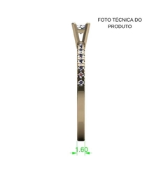 Imagem do ANEL DE NOIVADO OURO AMARELO E DIAMANTE DE 10 PONTOS - BELIEVE10