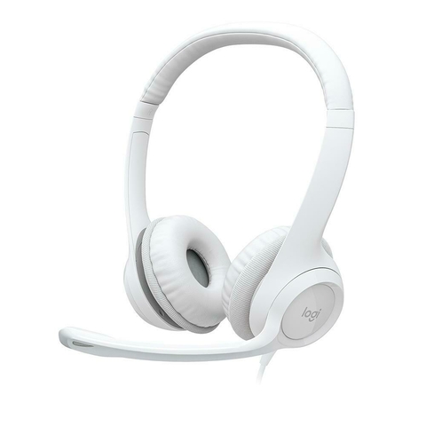 Headset Logitech H390, USB, Branco - 981-001285
