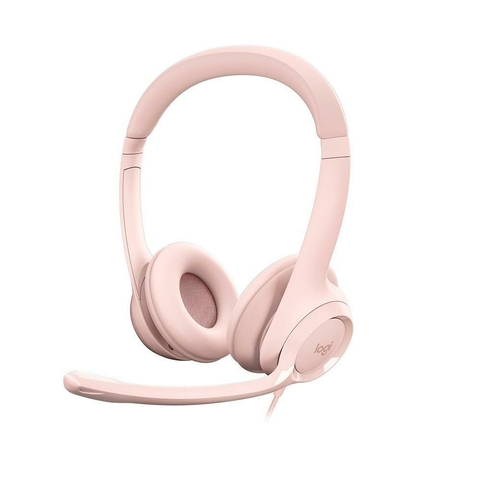 Headset Logitech H390, USB, Rosa - 981-001285