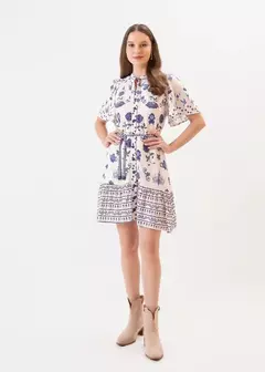82912 - Vestido C/ Cordão Bela Rosa - Antix Minha História