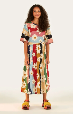 Vestido Mídi Estampado Supermargarida