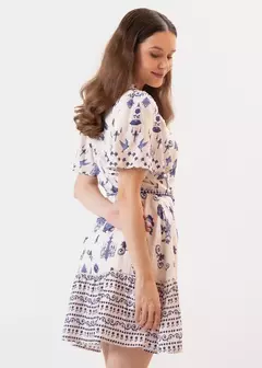82912 - Vestido C/ Cordão Bela Rosa - Antix Minha História - Sobella Boutique
