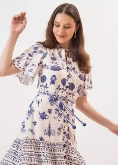 82912 - Vestido C/ Cordão Bela Rosa - Antix Minha História - comprar online