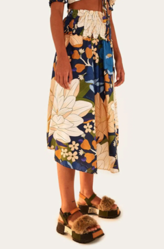 Saia Midi Floral Mandacaru - comprar online