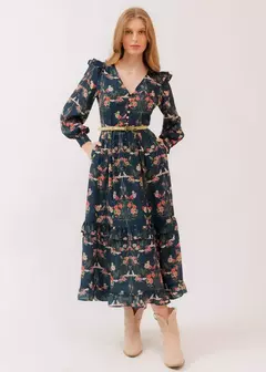 82896 - Vestido Super Midi Mg Longa CNT Refugio Das Flores