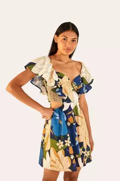 302526 - Vestido Farm Curto Floral Mandacaru