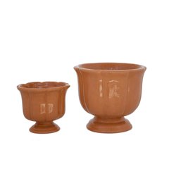Cachepot cerâmica gomos ocre M