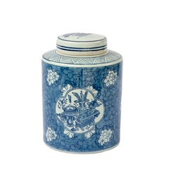 Potiche chines azul/bco