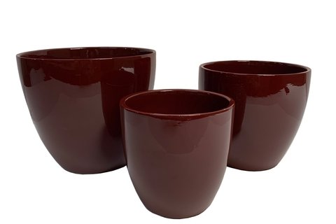 Cachepot bordeaux PP