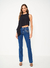 Calça Jeans bia com Aplicação na internet