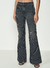 Calça Jeans Roma Flare Estampada