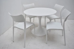 Combo Comedor 4 Sillas Verona + Mesa Tulip Redonda 1 mt