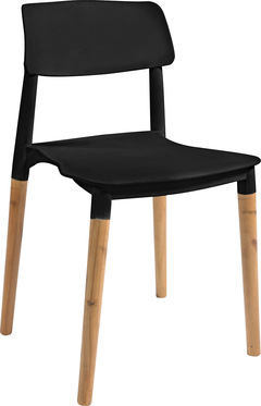 Imagen de Combo Comedor 4 Sillas Milan + Mesa Tulip Madera Redonda 1 mt
