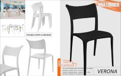Combo Comedor 4 Sillas Verona + Mesa Tulip Redonda 1 mt - tienda online