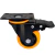 Rueda giratoria PVC con freno 75 mm x 32 mm 100kg color naranja base acero negro Vabenne Doble rodamiento Ideal mueble carro carrito - TOPTUNINGWEB