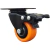 KIT 4 ruedas PVC 2 giratorias con freno 2 fijas 50 mm x 23 mm 200kg color naranja base negra Vabenne Doble rodamiento Ideal mueble carro carrito - TOPTUNINGWEB