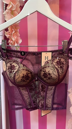 VERY SEXY EMBROIDERED Conjunto de corset + thong (less) - comprar online