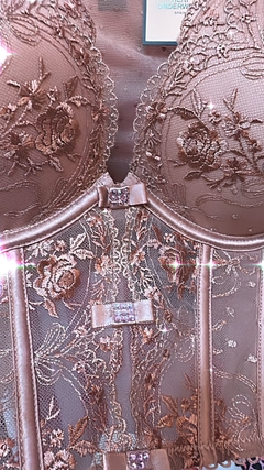 VERY SEXY EMBROIDERED Conjunto de corset + thong (less)