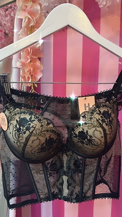 VERY SEXY EMBROIDERED Conjunto de corset + thong (less) - MULTIMARCAS URBANAS